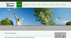 Desktop Screenshot of ferienwohnungbraun.de